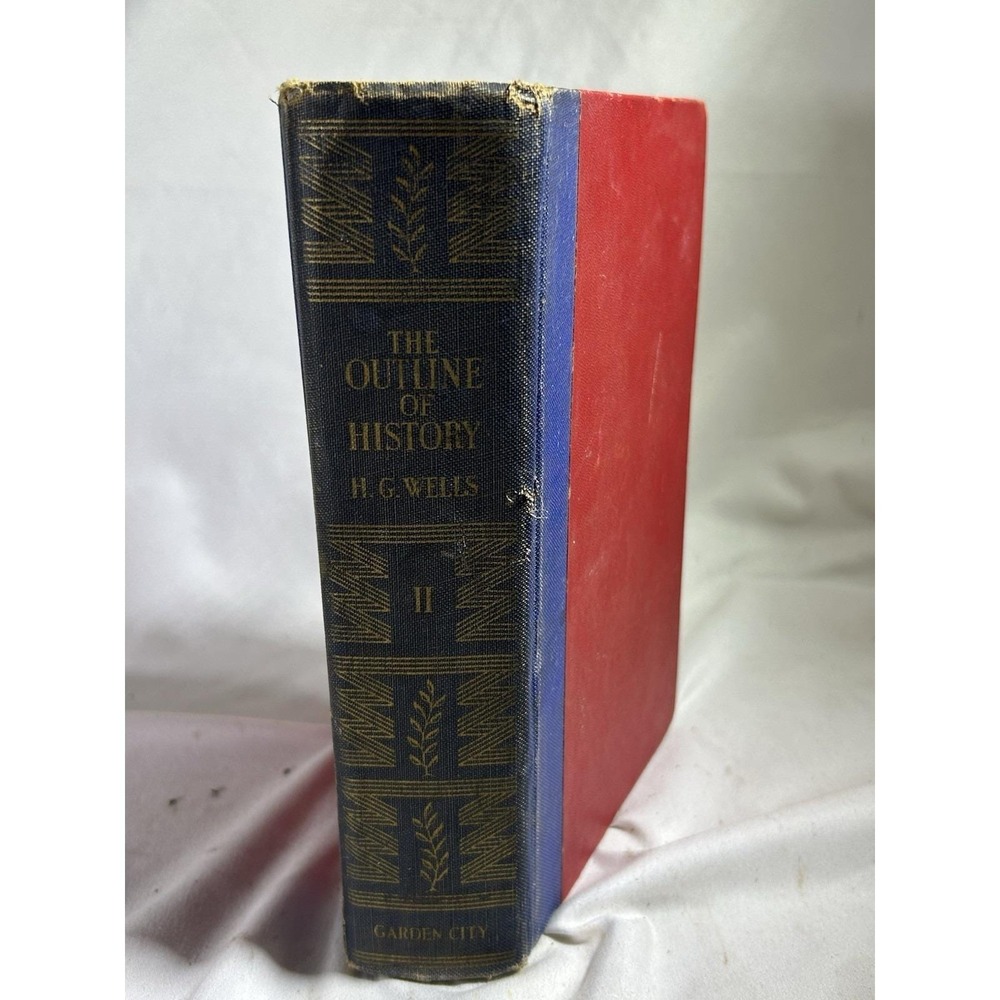 Vintage The Outline of History H. G. Wells Vol 2 Book Hardback Horrabin